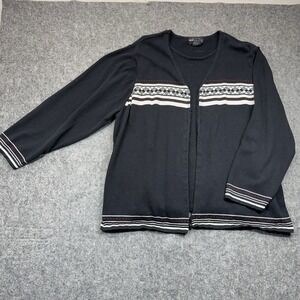 Requirements Women's 2X 2-in-1 Blue Long‎ Sleeve Cardigan Sweater Classic Modest